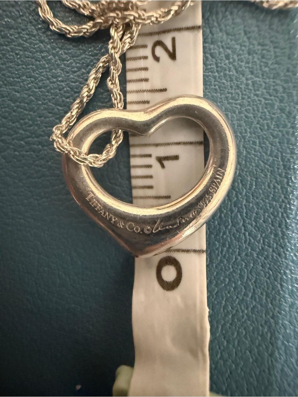 Authentic Tiffany & Co Elsa Peretti Open Heart 11mm Silver Pendant (only)
